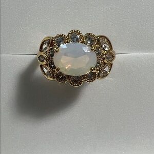BP Moonstone and Gold Dazzling Look Ring Size 7 RG81219 - Bomb Party